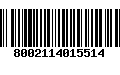 Código de Barras 8002114015514