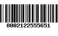 Código de Barras 8002122555651