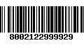 Código de Barras 8002122999929