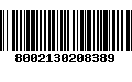 Código de Barras 8002130208389