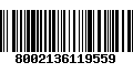 Código de Barras 8002136119559