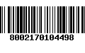 Código de Barras 8002170104498