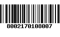 Código de Barras 8002170108007