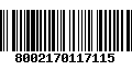 Código de Barras 8002170117115