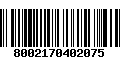 Código de Barras 8002170402075