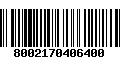 Código de Barras 8002170406400