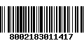 Código de Barras 8002183011417