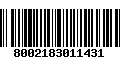 Código de Barras 8002183011431