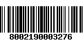 Código de Barras 8002190003276