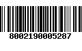 Código de Barras 8002190005287