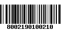 Código de Barras 8002190100210