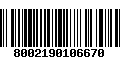 Código de Barras 8002190106670