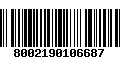 Código de Barras 8002190106687