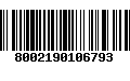 Código de Barras 8002190106793