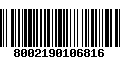 Código de Barras 8002190106816