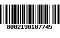 Código de Barras 8002190107745