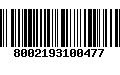 Código de Barras 8002193100477