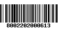 Código de Barras 8002202000613