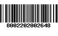 Código de Barras 8002202002648