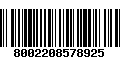 Código de Barras 8002208578925