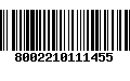 Código de Barras 8002210111455