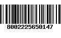 Código de Barras 8002225650147