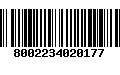 Código de Barras 8002234020177