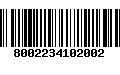 Código de Barras 8002234102002