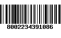 Código de Barras 8002234391086