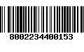 Código de Barras 8002234400153