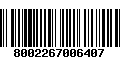 Código de Barras 8002267006407