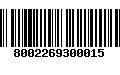 Código de Barras 8002269300015