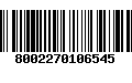 Código de Barras 8002270106545