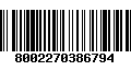 Código de Barras 8002270386794