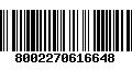 Código de Barras 8002270616648