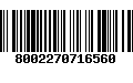 Código de Barras 8002270716560