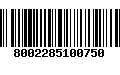 Código de Barras 8002285100750