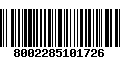 Código de Barras 8002285101726