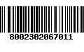 Código de Barras 8002302067011