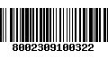 Código de Barras 8002309100322