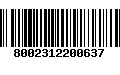 Código de Barras 8002312200637