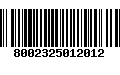 Código de Barras 8002325012012