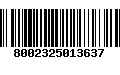 Código de Barras 8002325013637