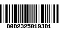 Código de Barras 8002325019301