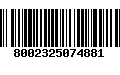 Código de Barras 8002325074881