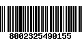 Código de Barras 8002325490155