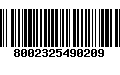 Código de Barras 8002325490209