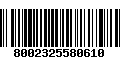 Código de Barras 8002325580610