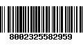 Código de Barras 8002325582959