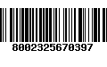 Código de Barras 8002325670397